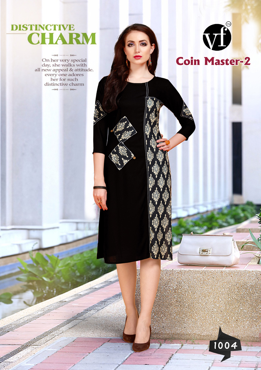 Vee Fab Designer Coin Master-2 Printed Kurti Vee Fab Designer Coin Master-2 Printed Kurti